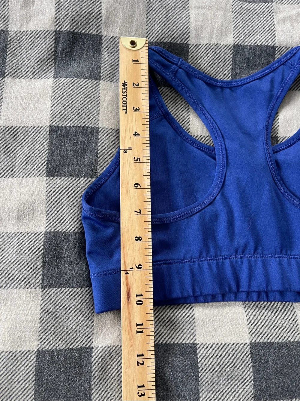 Nike Dri-Fit Blue Sports Bra Racerback Small Support Athletic Gym